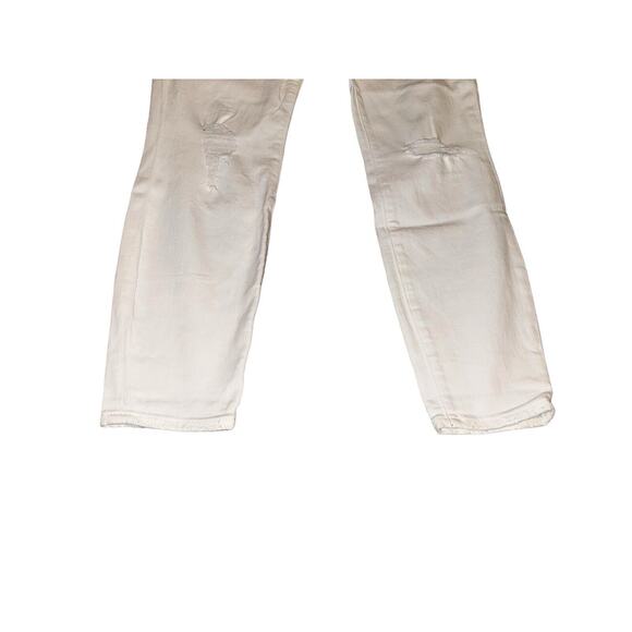 J.CREW 28 Lookout High Rise Skinny Crop White Destroyed Stretch‎ Denim Jeans - Picture 3 of 8